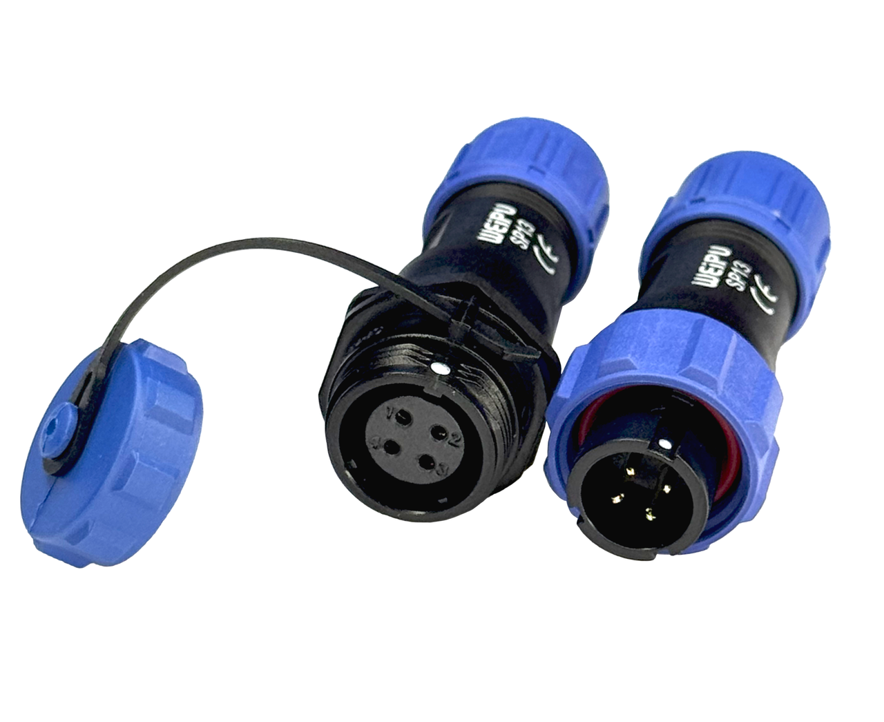 Герметичный разъем Weipu SP1310/P+SP1311/S F-M 4pin IP68 (2757591426)