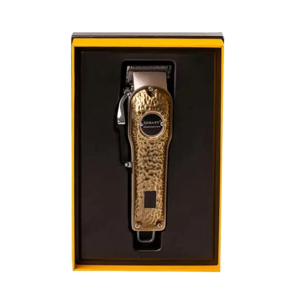 Машинка для стрижки Sokany SK-LF-9976 аккумуляторная с 4 насадками и USB Золотой (3729) - фото 15