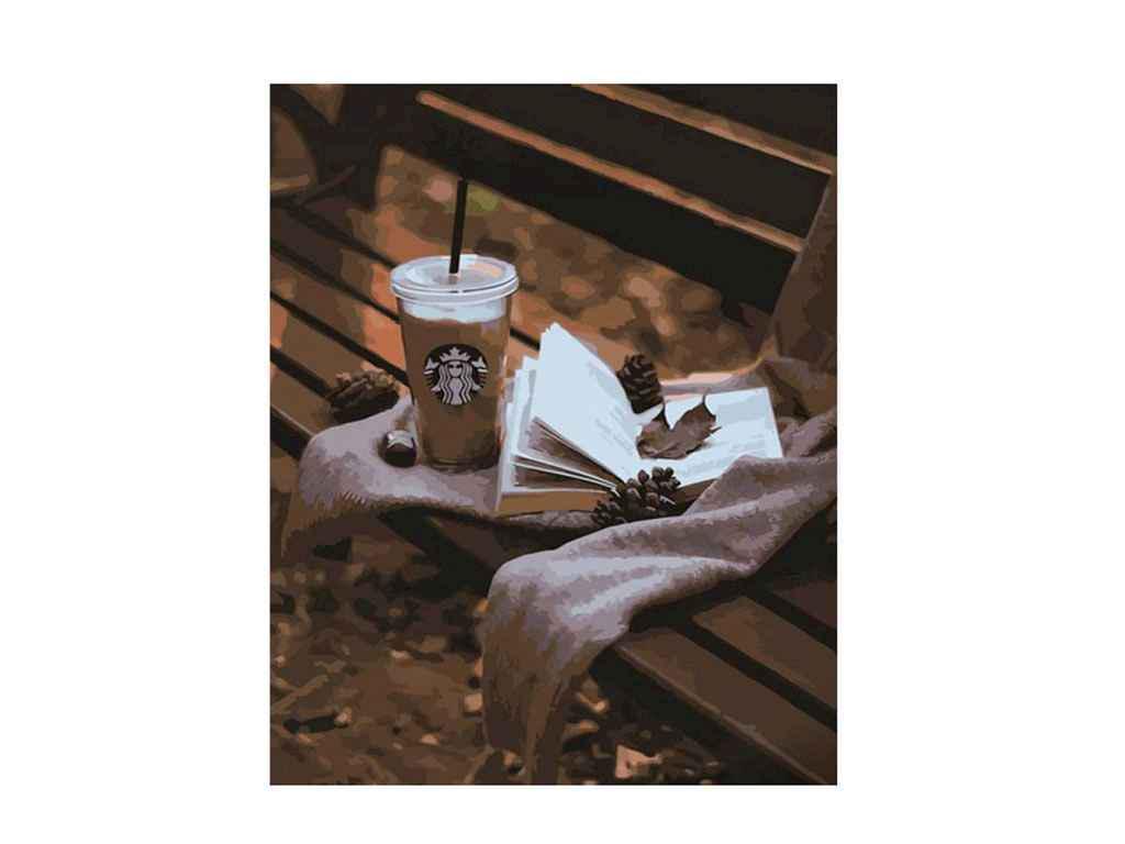 Картина по номерам Strateg Чтение с кофе 40х50 см (GS669)