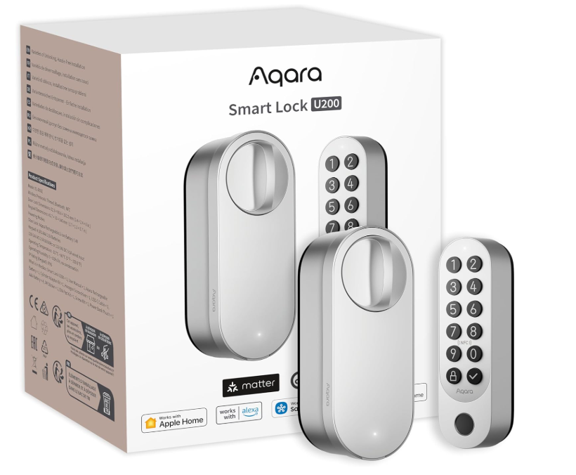 Замок дверний розумний Aqara Smart Lock U200 з Apple Home Key відбитком пальця та клавіатурою Сірий (3135129210) Замок дверний розумний Aqara Smart Lock U200 з Apple Home Key відбитком пальця та клавіатурою Сірий (3135129210)