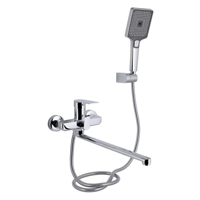 Смеситель для ванны латунный Qtap Aries c душевым гарнитуром QTARI2601CRM45558 Chrome Смеситель для ванны латунный Qtap Aries c душевым гарнитуром QTARI2601CRM45558 Chrome