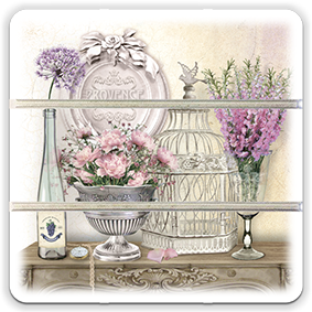 Подставка под чашку костер Прованс Букет дельфиниумов 10х10 см (прк037т10х10)