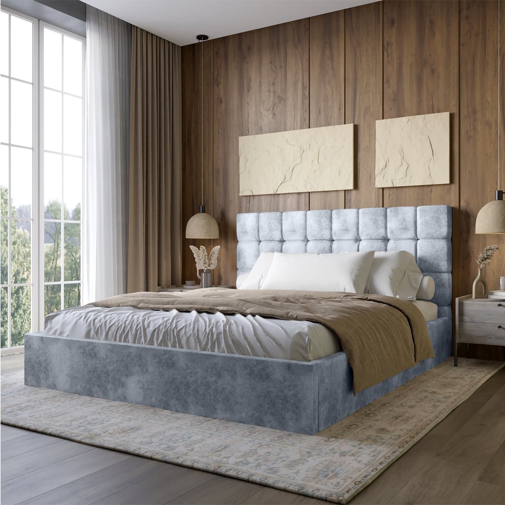 Ліжко двоспальне Lion Піксі Silk 302 160x200 см Мармуровий (Lion-041655)