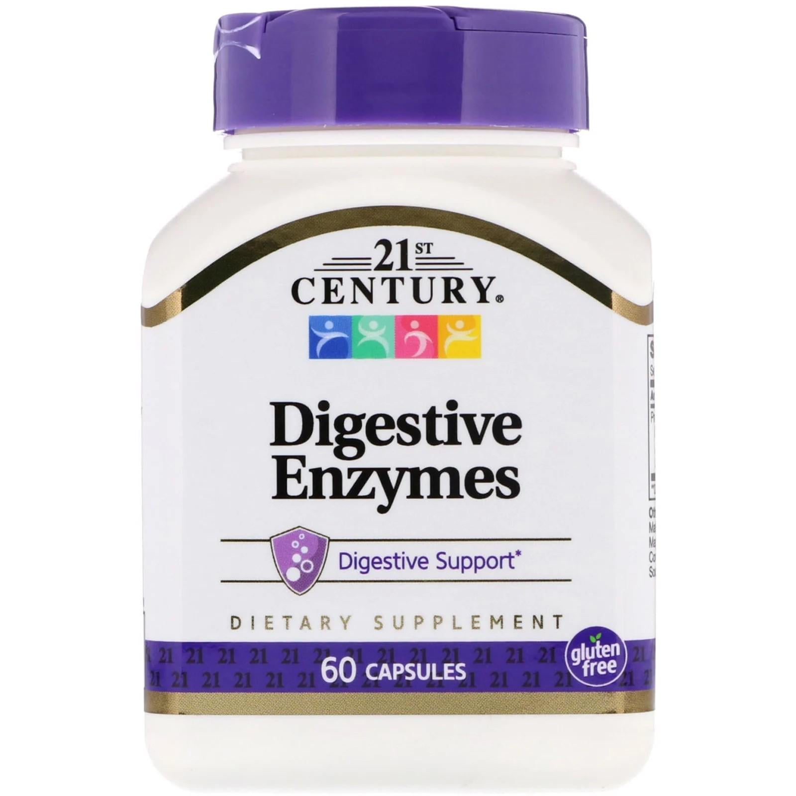Натуральная добавка 21st Century Digestive Enzymes 60 капсул