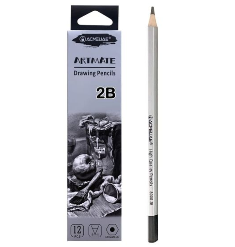 Карандаши чернографитные Acmeliae 2B Artmate 12 шт.