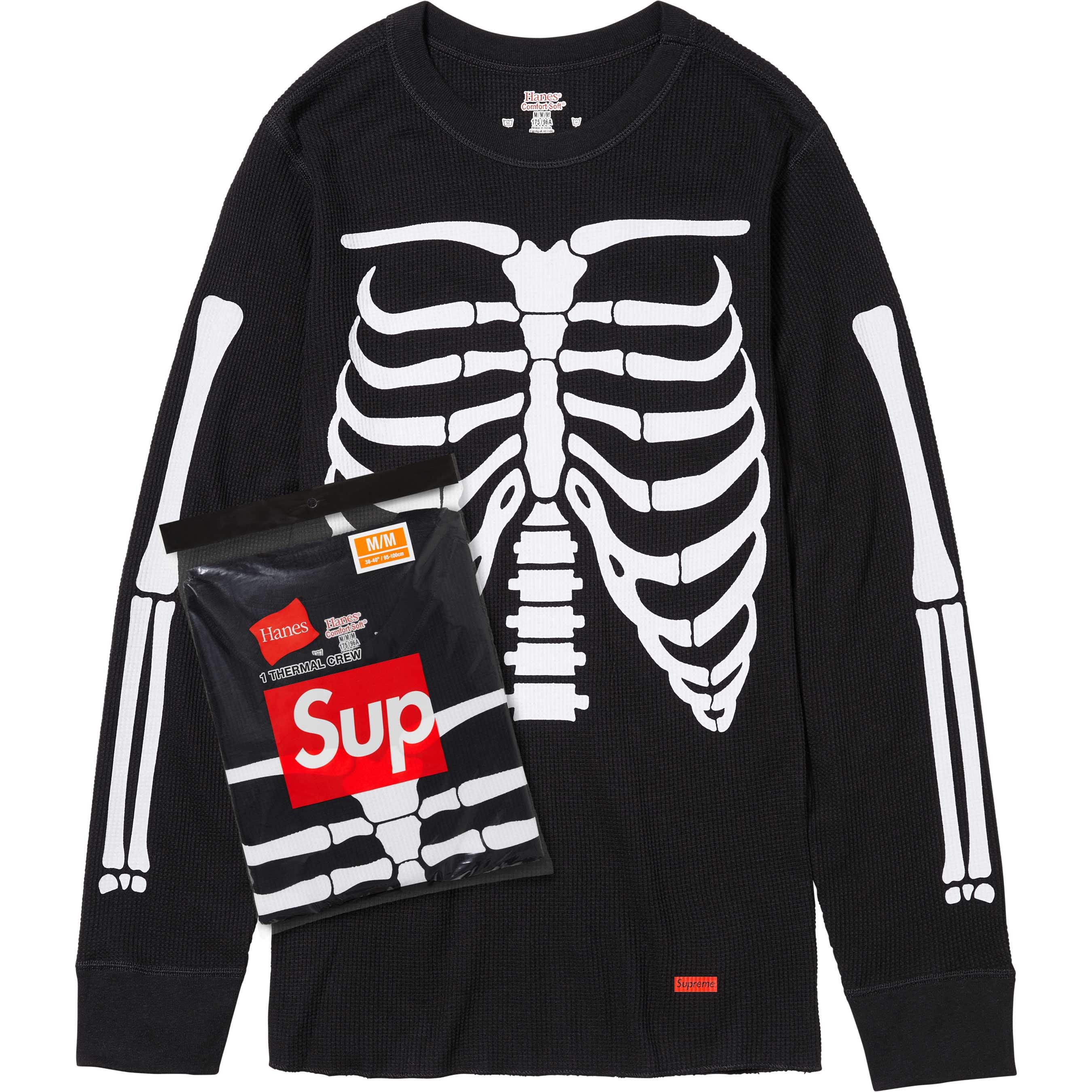 Термокофта Supreme/Hanes Bones Thermal Crew M Чорний (23708421)