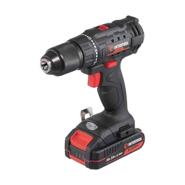 Дриль-шуруповерт акумуляторний 20 В 35 Nm 0-450/0-1500 об/хв 2-13 мм Li-Ion 2,0 Аг ЗП 2 А кейс (WT-0350)