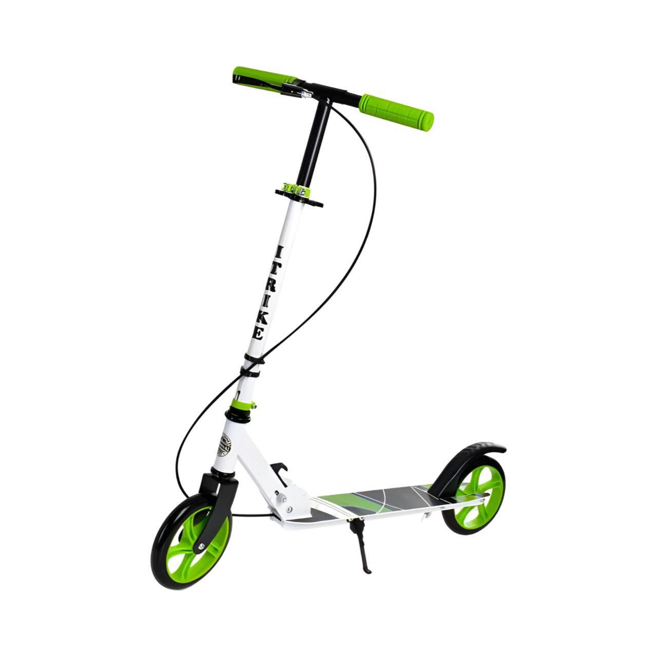 Самокат SR 2-008-WGR складаний ручне гальмо/підставка/ремінь колеса ПУ 180 мм Зелений (25469172)
