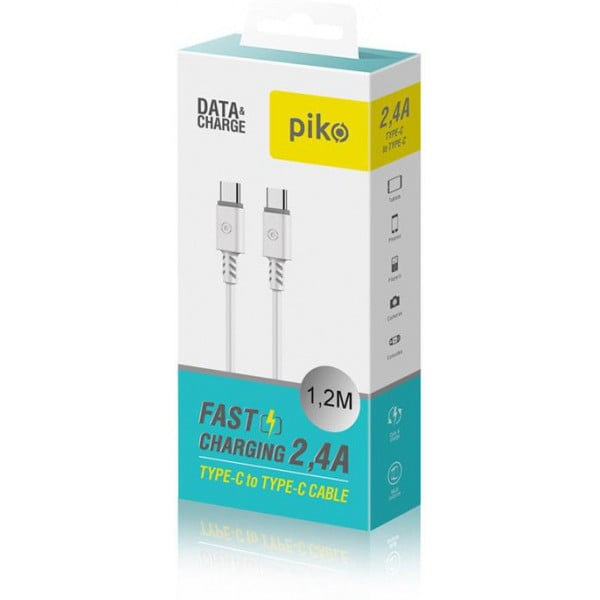 Кабель Piko CB-TT11 USB Type-C-USB Type-C 1.2 м White (1283126504020) - фото 3