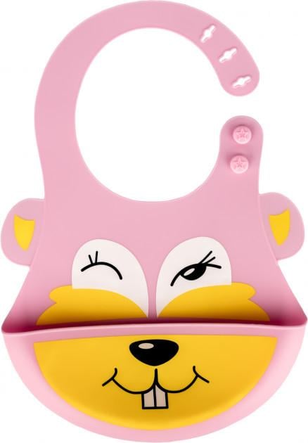 Слинявчик силіконовий 2Life 0142 c кишенькою Рожевий (1073731228)