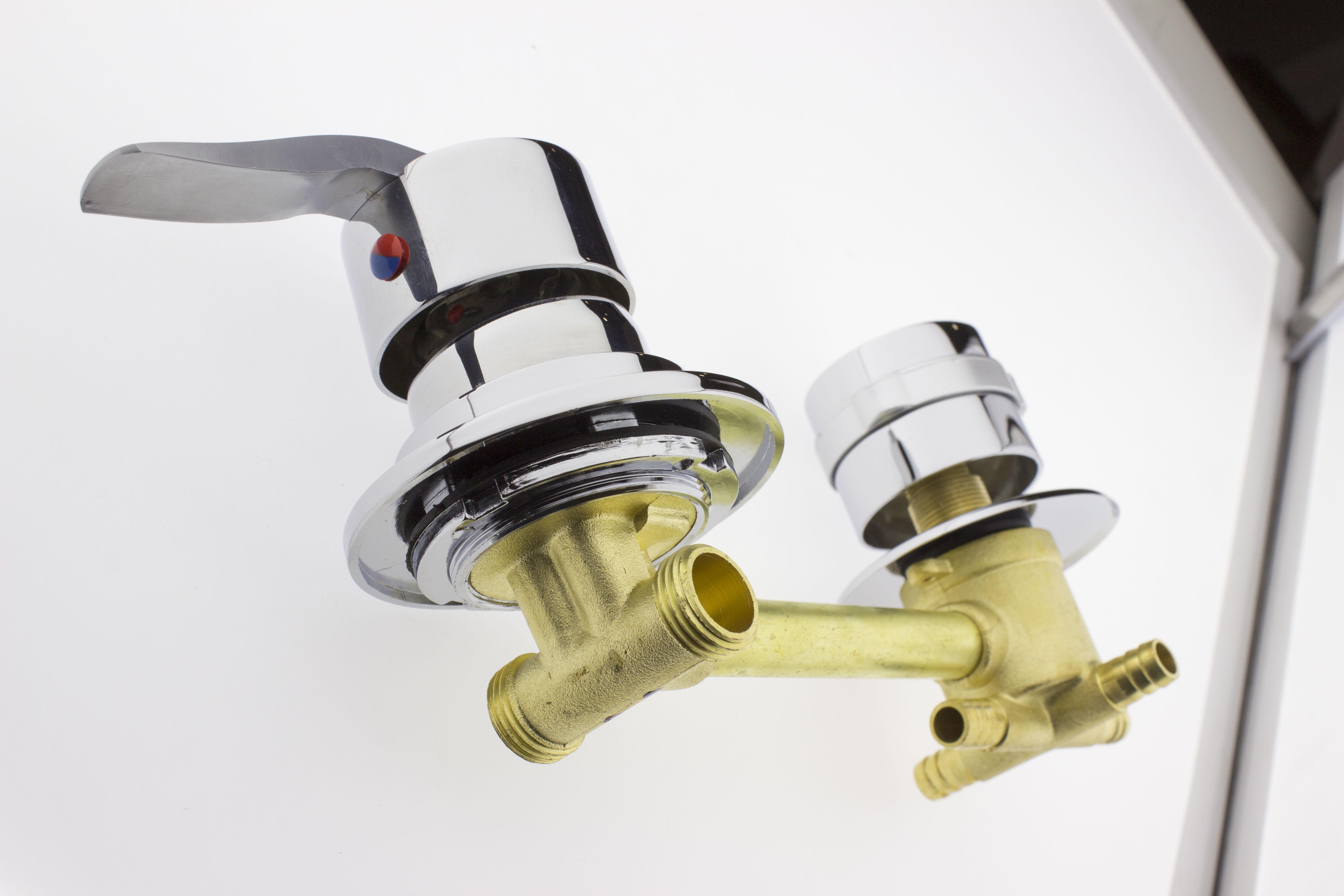 Змішувач для душової кабіни С-4\14 на чотири положення з штуцерами і 14 см по центрам (12603926) - фото 9