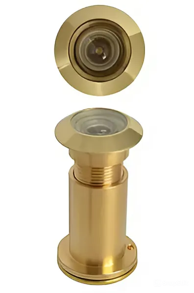 Дверной глазок Siba Д-26 мм 60-100 мм Латунь полированная (60100 PB) - фото 2