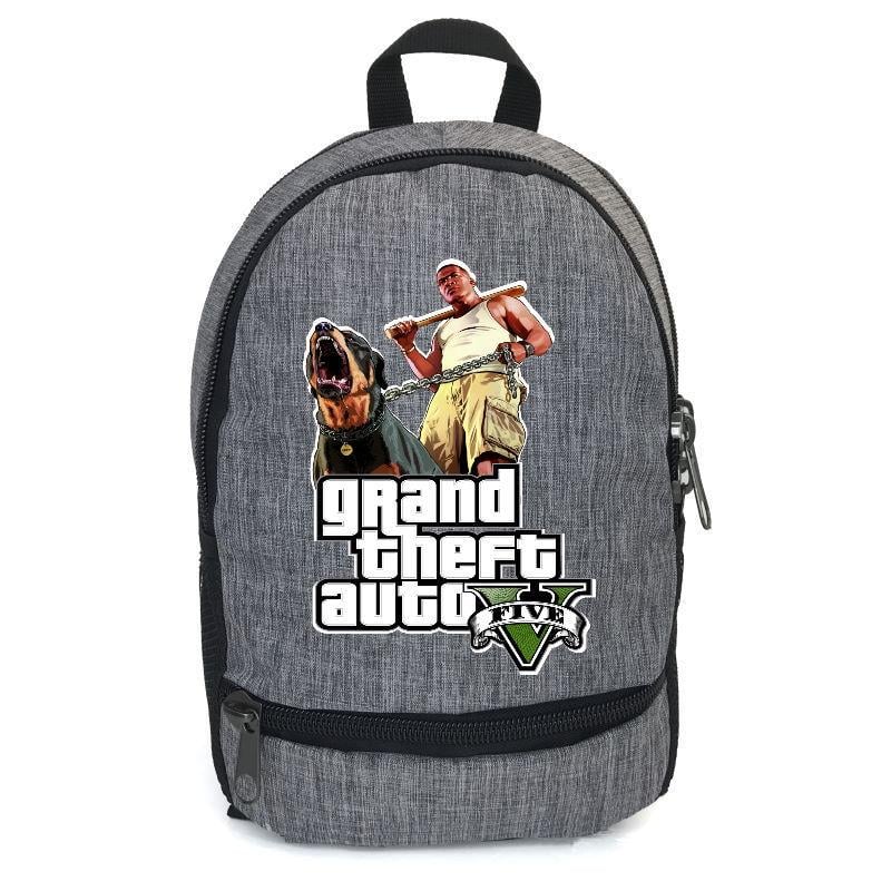 Школьный рюкзак подростковый Cappuccino Toys с принтом GTA-001 12,5 л Серый (1404954784)