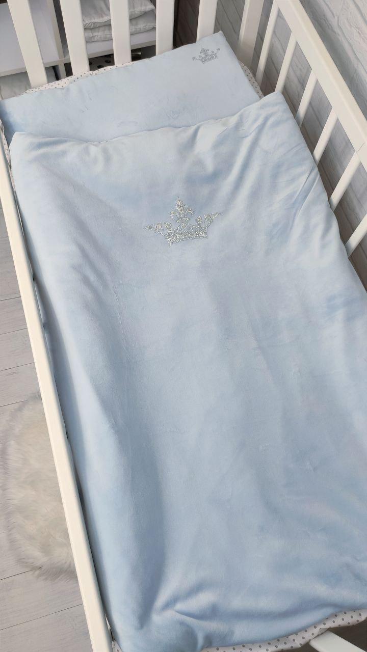 Комплект постельного белья Велюр Корона детский Кремовый - фото 3
