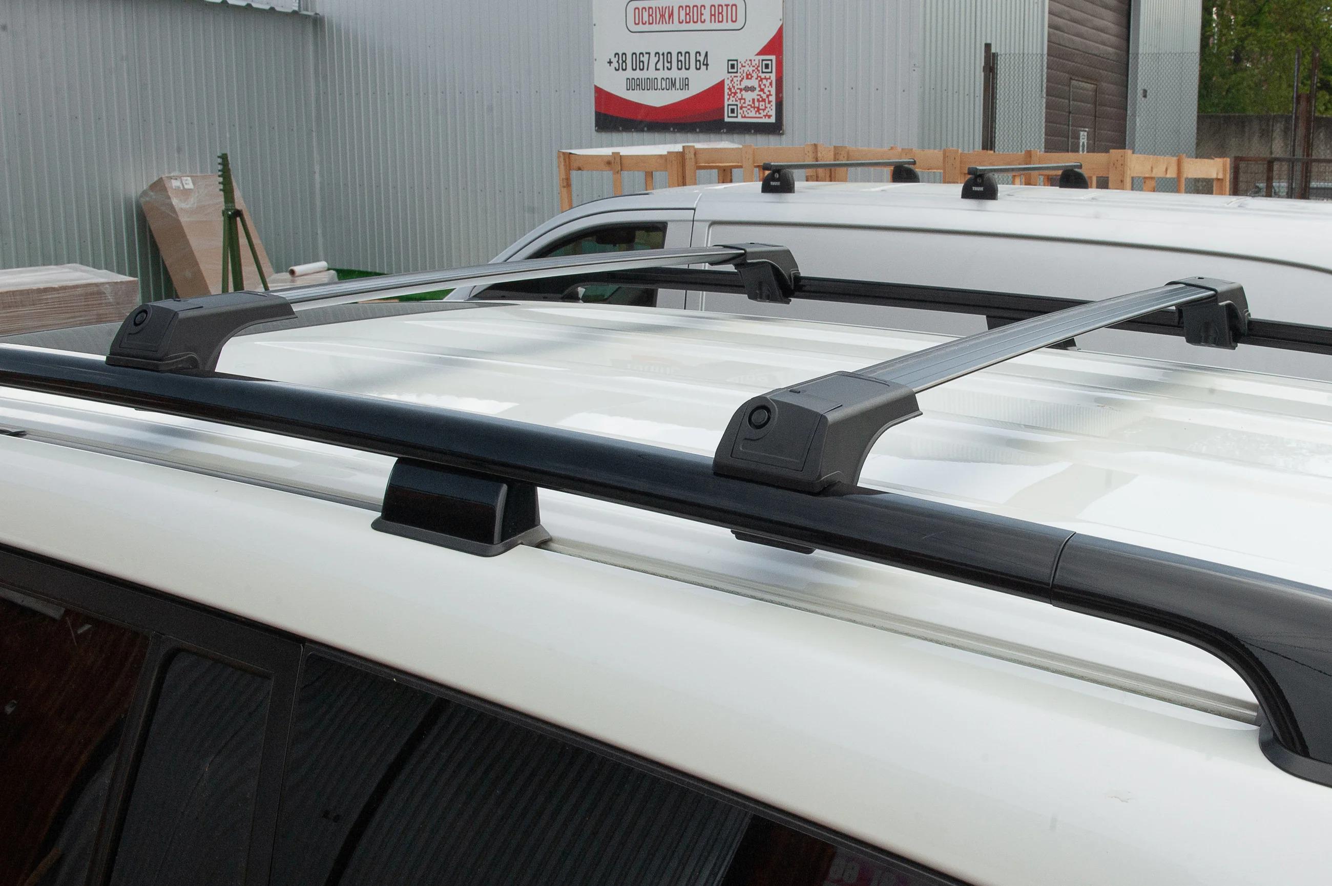 Багажник на обычные рейлинги без ключа Erkul Flybar V1 для Volkswagen Taigo 2020-гг. алюминий/пластик до 140 см 2 шт. Черный (158940) - фото 8