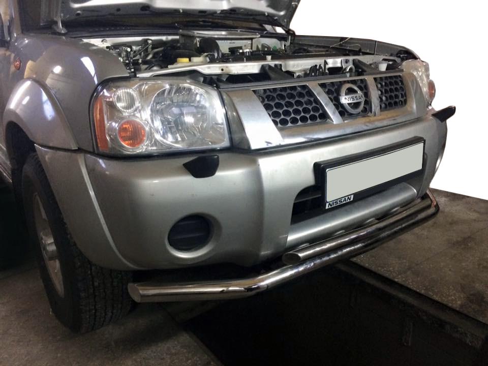 Передняя защита ST014 CAN для Nissan NP300 1999-2015 нержавеющая сталь Хром