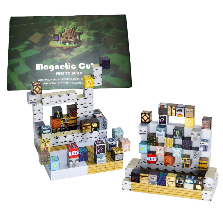 Конструктор магнітний майнкрафт Magnetic Cube інструментальний цех 128 дет. (10374) - фото 3
