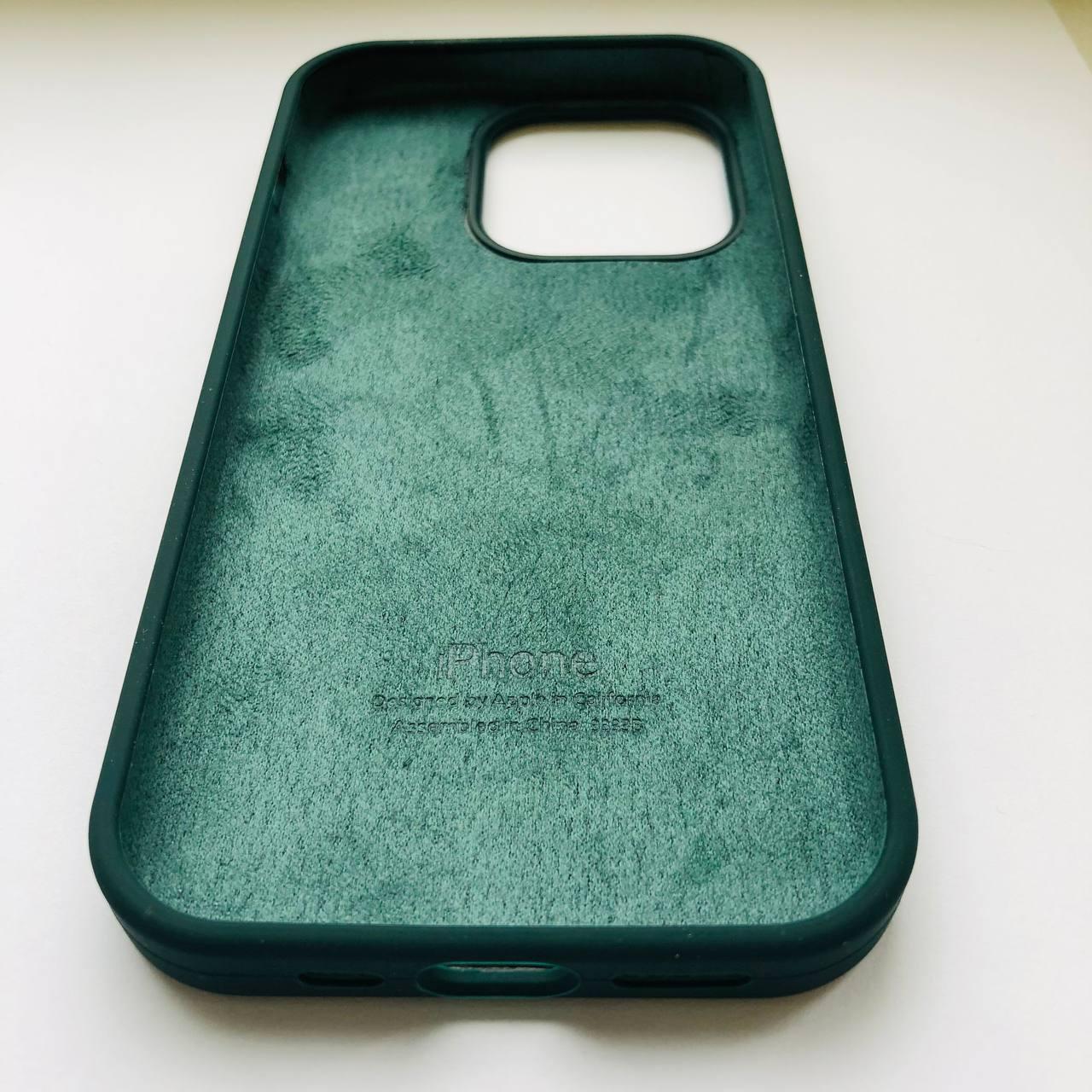 Чехол Silicone Case для Apple iPhone 14 Pro Cyprus Green - фото 3