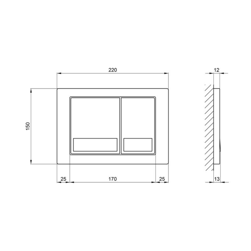 Панель змиву для унітазу Q-tap Nest PL M06CRM (SD00038773) - фото 2