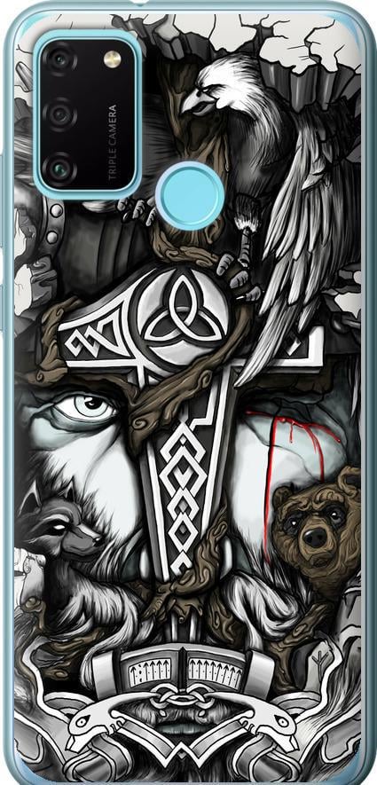 Чехол на Huawei Honor 9A Тату Викинг (4098u-1900-42517)