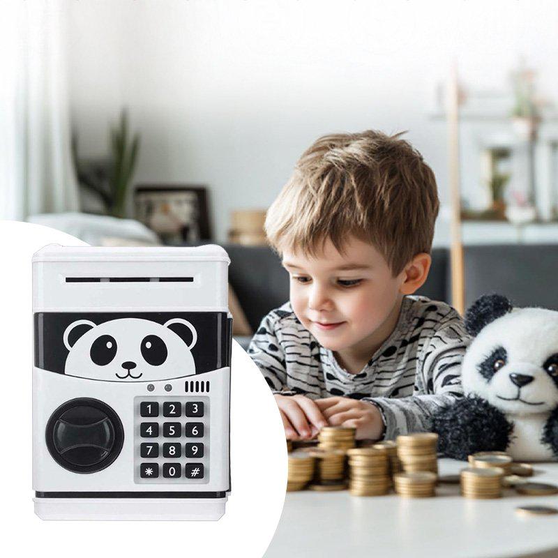 Скарбничка сейф Panda дитяча з кодовим замком та музикою White - фото 5 Скарбничка сейф Panda дитяча з кодовим замком та музикою White - фото 5