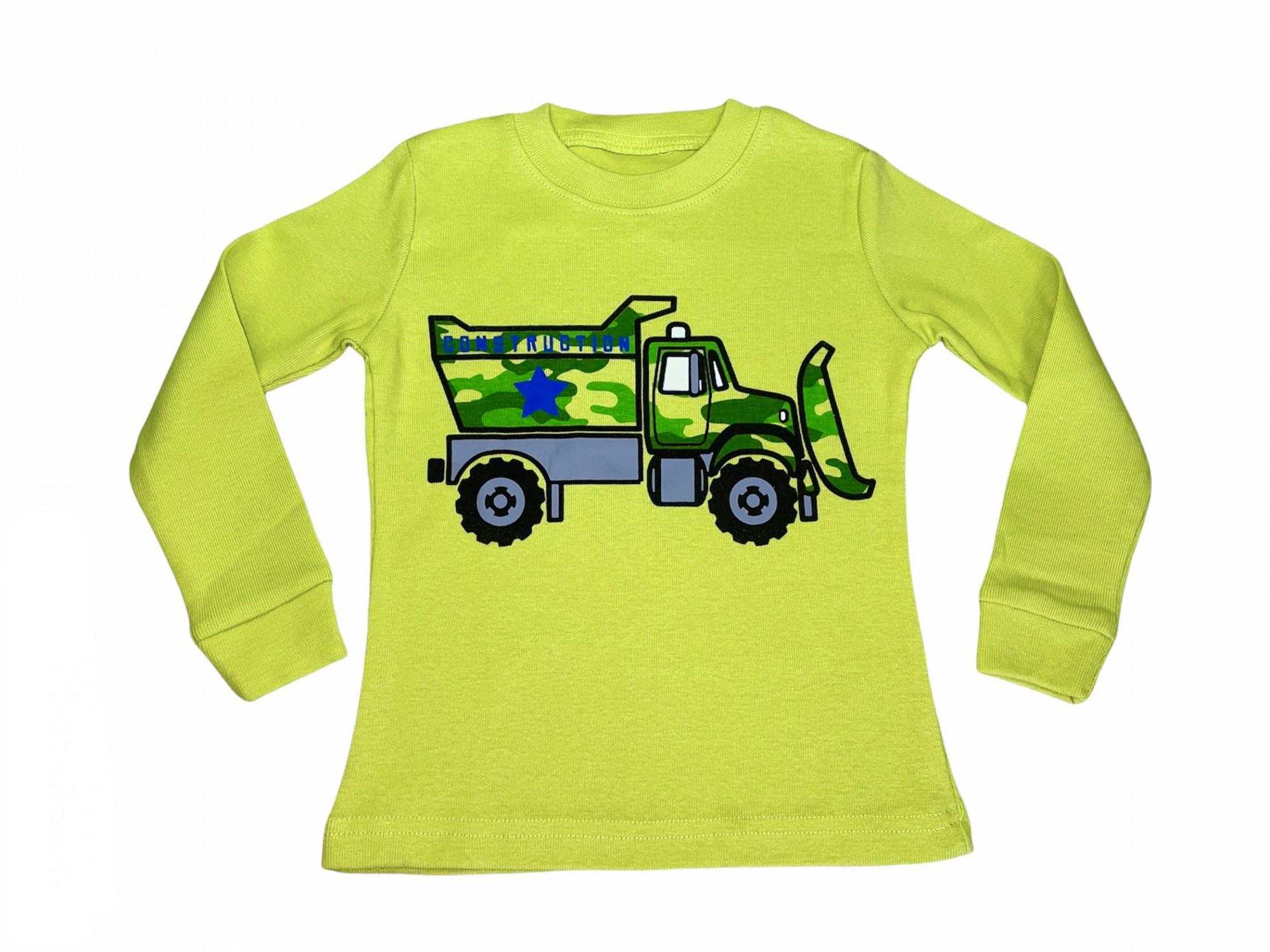 Пижама для мальчика грузовик 104 см Желтый (24175689) - фото 2 Пижама для мальчика грузовик 104 см Желтый (24175689) - фото 2