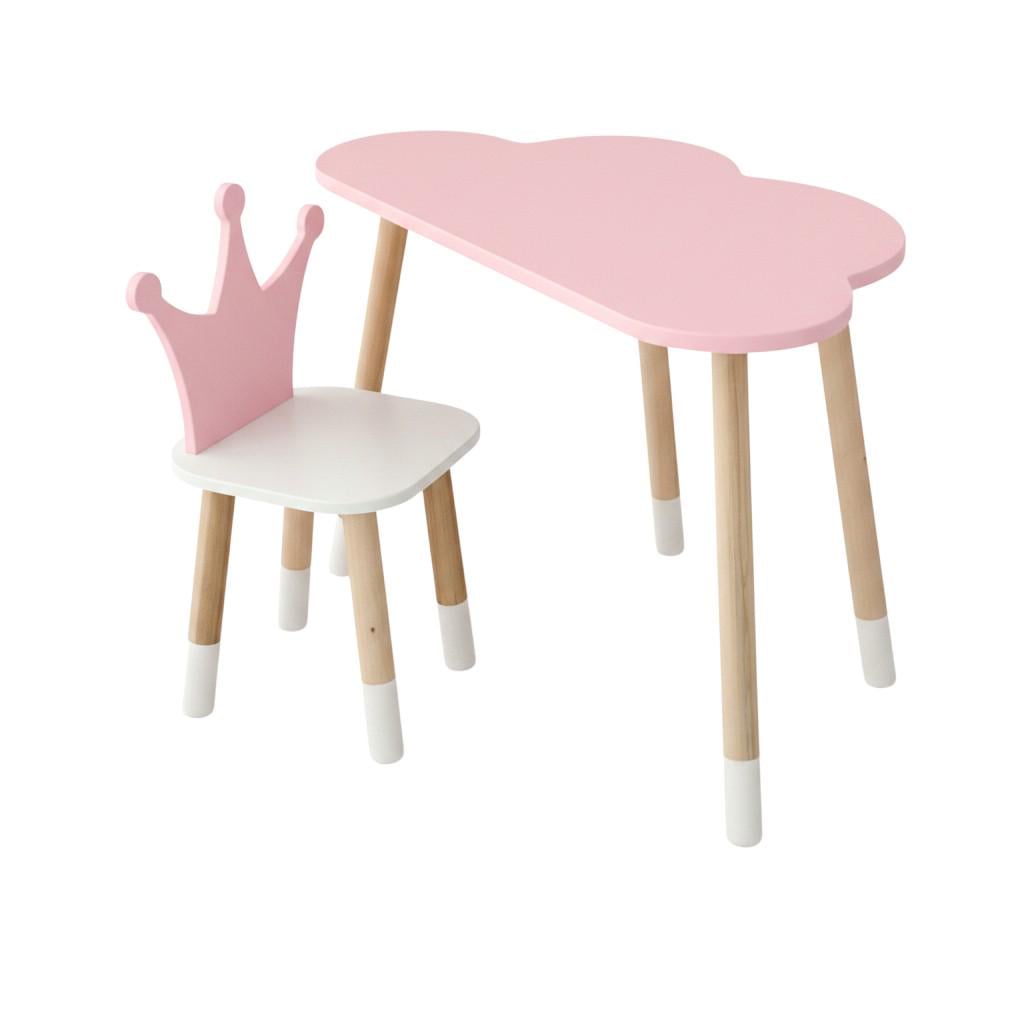 Детский столик в форме облачка со стульчиком корона