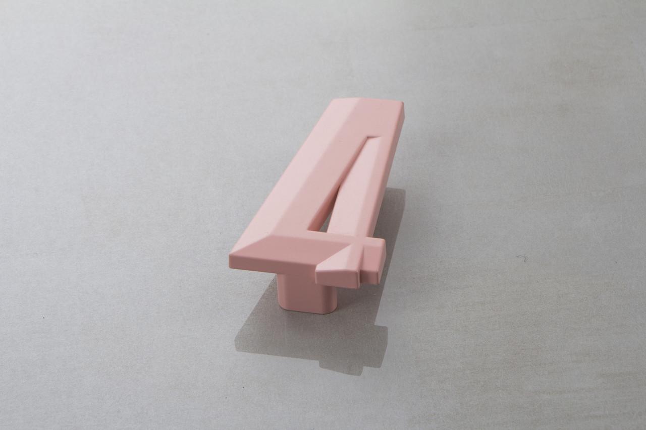 Мебельная ручка Poliplast цифра четверка РП-4 Розовый глянцевый (16391)