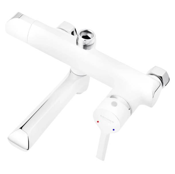 Набор смесителей для ванны Kroner KRP Essen Белый/Хром 2в1 (W010/W063) - фото 4