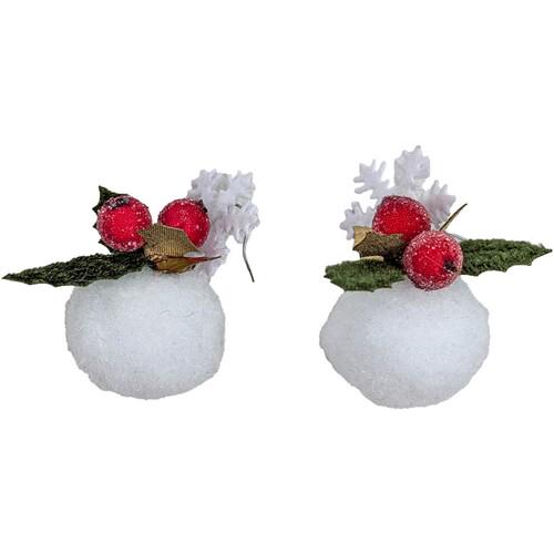 Серьги Seta Decor Зимние с ягодками (24-715WT-RD)