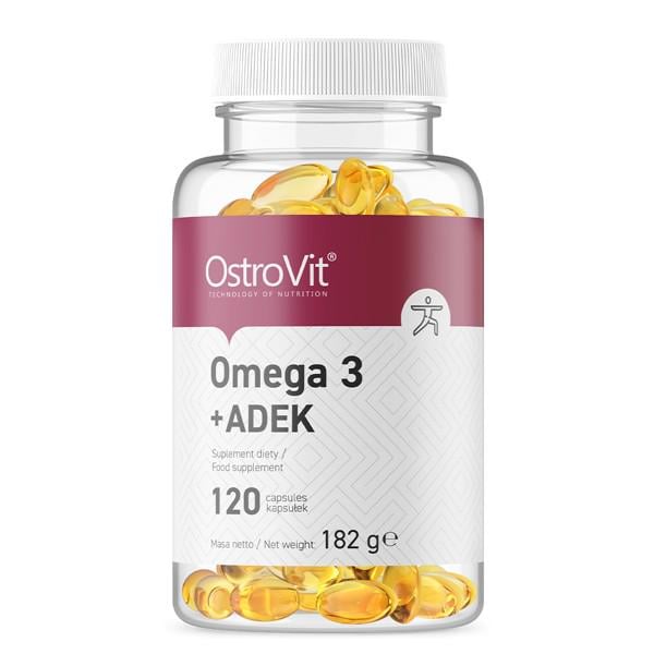 Жирные кислоты OstroVit Omega 3 + ADEK 120 капсул