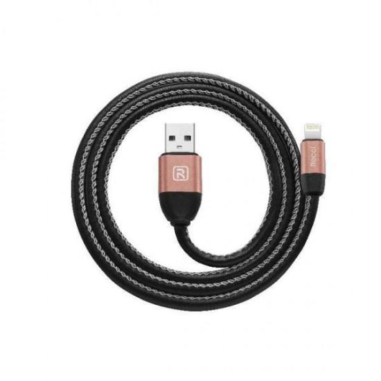Кабель Recci RCL-G100 USB Lightning Gunner 1 м Черный (6955482588499)