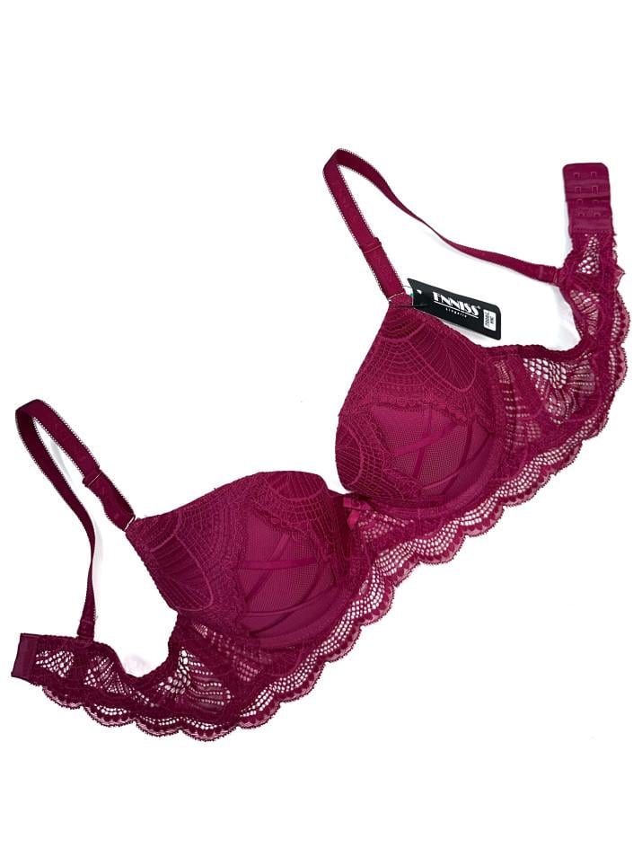 Бюстгальтер женский чашка C Weiyesi 7008 Push up, 80C Бордовый