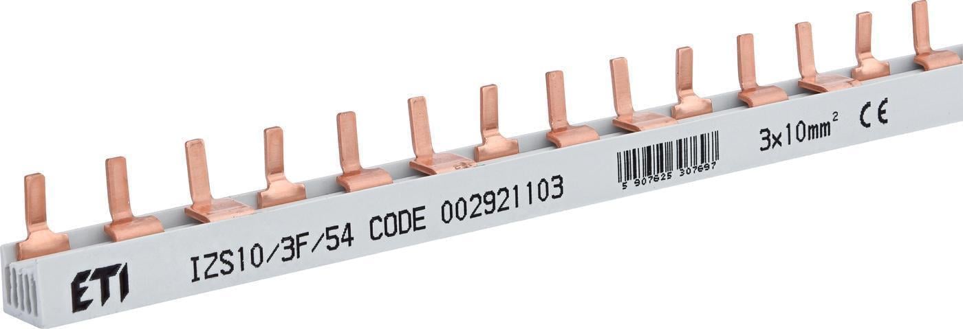 Шина питания ETI IZS 10/3F/54 10 мм2 3P 1 м Pin 54-модульная (2921103)