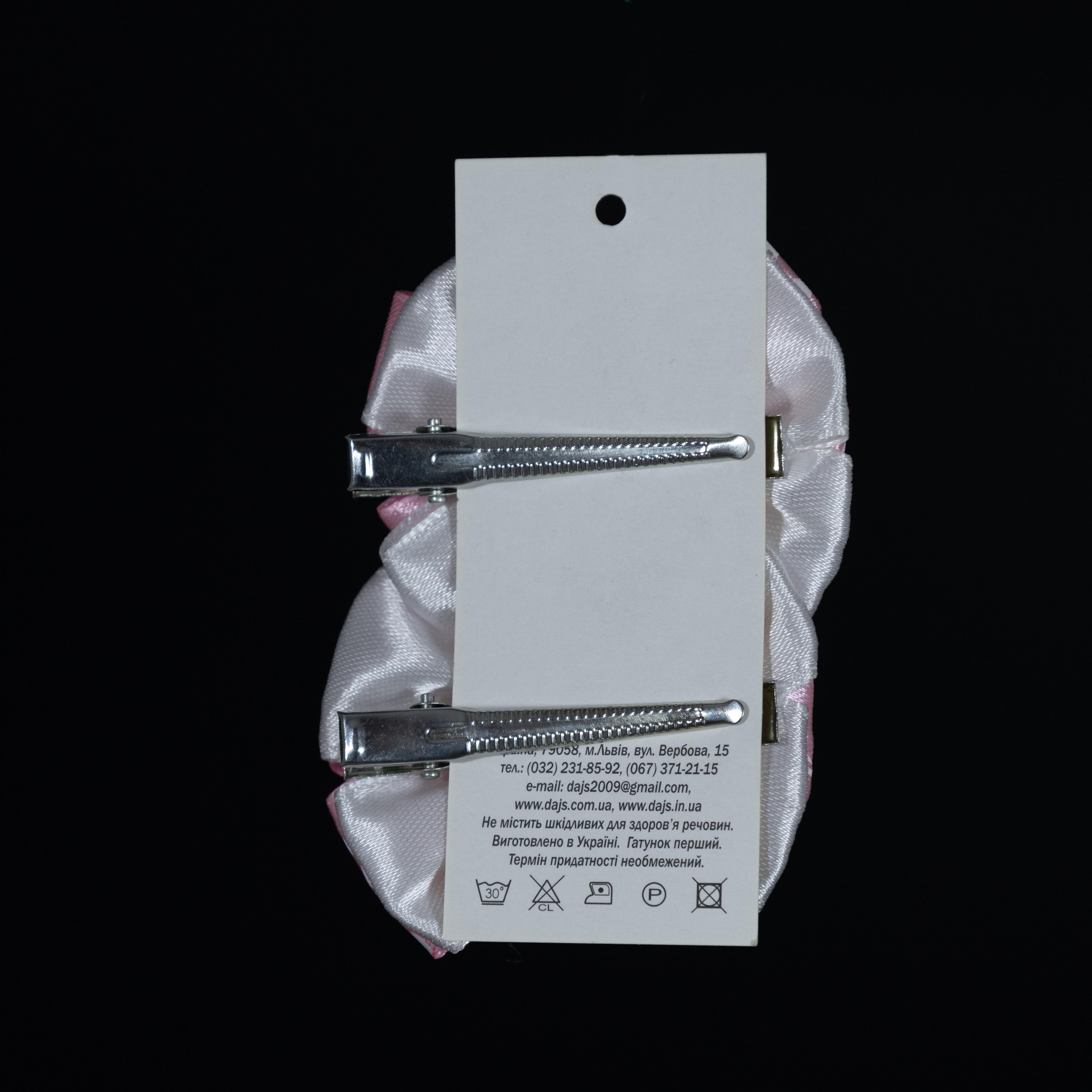 Дитяча заколка для волосся ДАЙС 6 см 2 шт. Рожевий (ЗРБ6-2) - фото 2 Дитяча заколка для волосся ДАЙС 6 см 2 шт. Рожевий (ЗРБ6-2) - фото 2