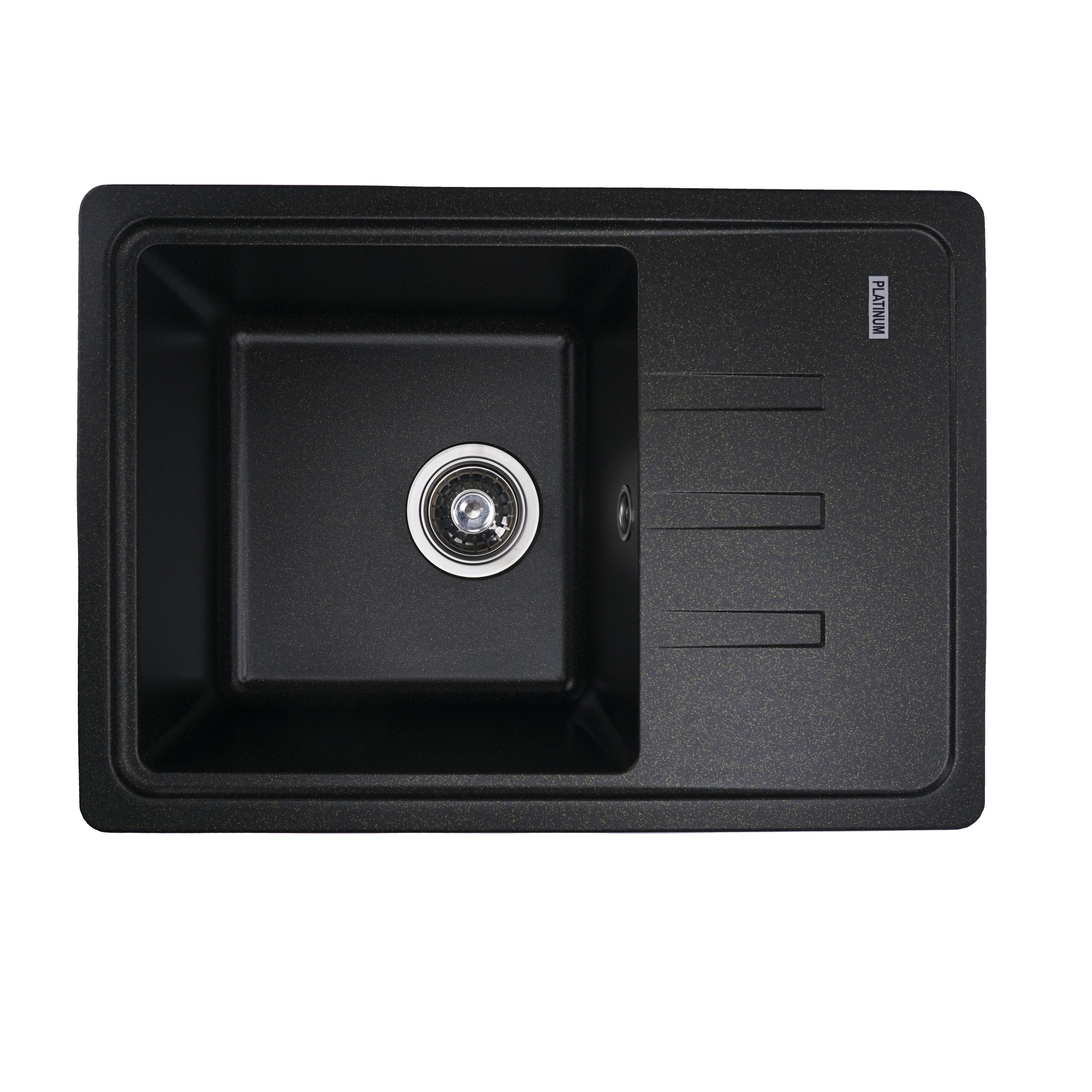 Мийка для кухні Platinum 6243 Liana граніт матовий Black/Gold Мийка для кухні Platinum 6243 Liana граніт матовий Black/Gold