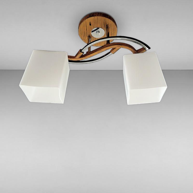 Люстра потолочная Light House SRS-16194/2 на две лампы Хром/Коричневый