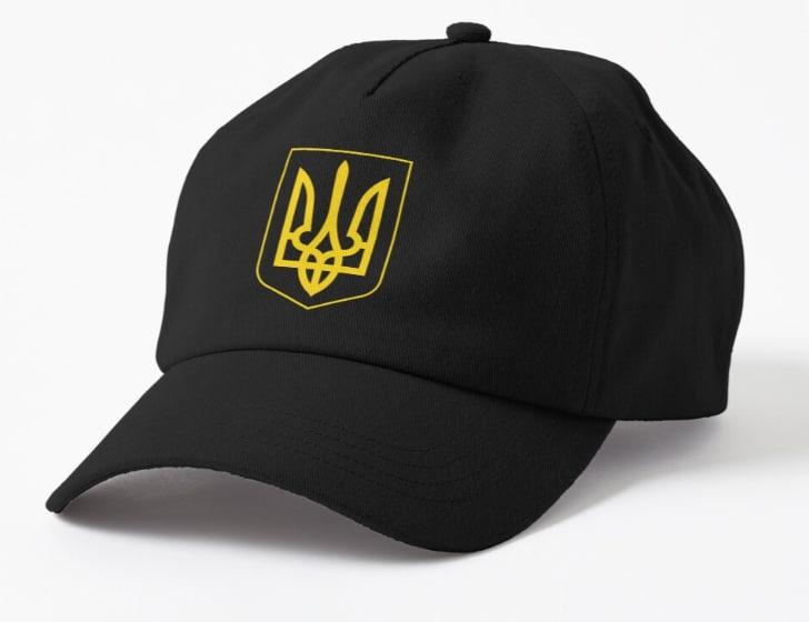 Кепка унисекс Malfini с патриотическим принтом "Классический Герб Украины" Черный (УКР48К-1613463453)