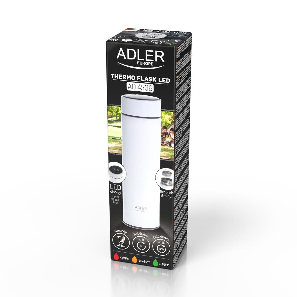 Термос Adler LED 473 мл White (AD4506w) - фото 5