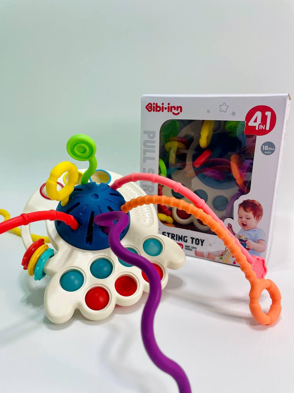 Погремушка 4в1 поп ит пальчиковая игра