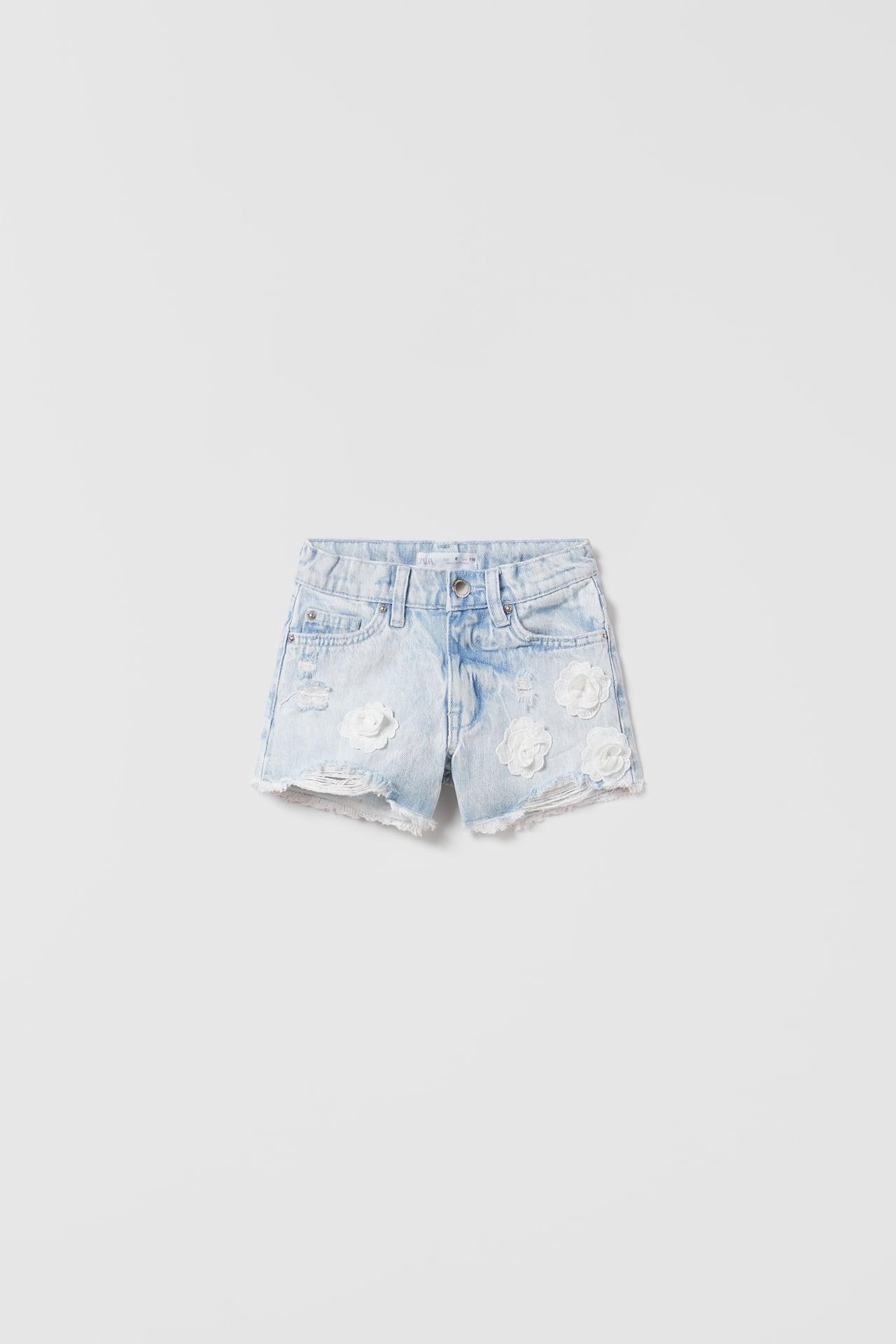 Шорты для девочки Zara джинсовые 152 см Голубой (0905600400)