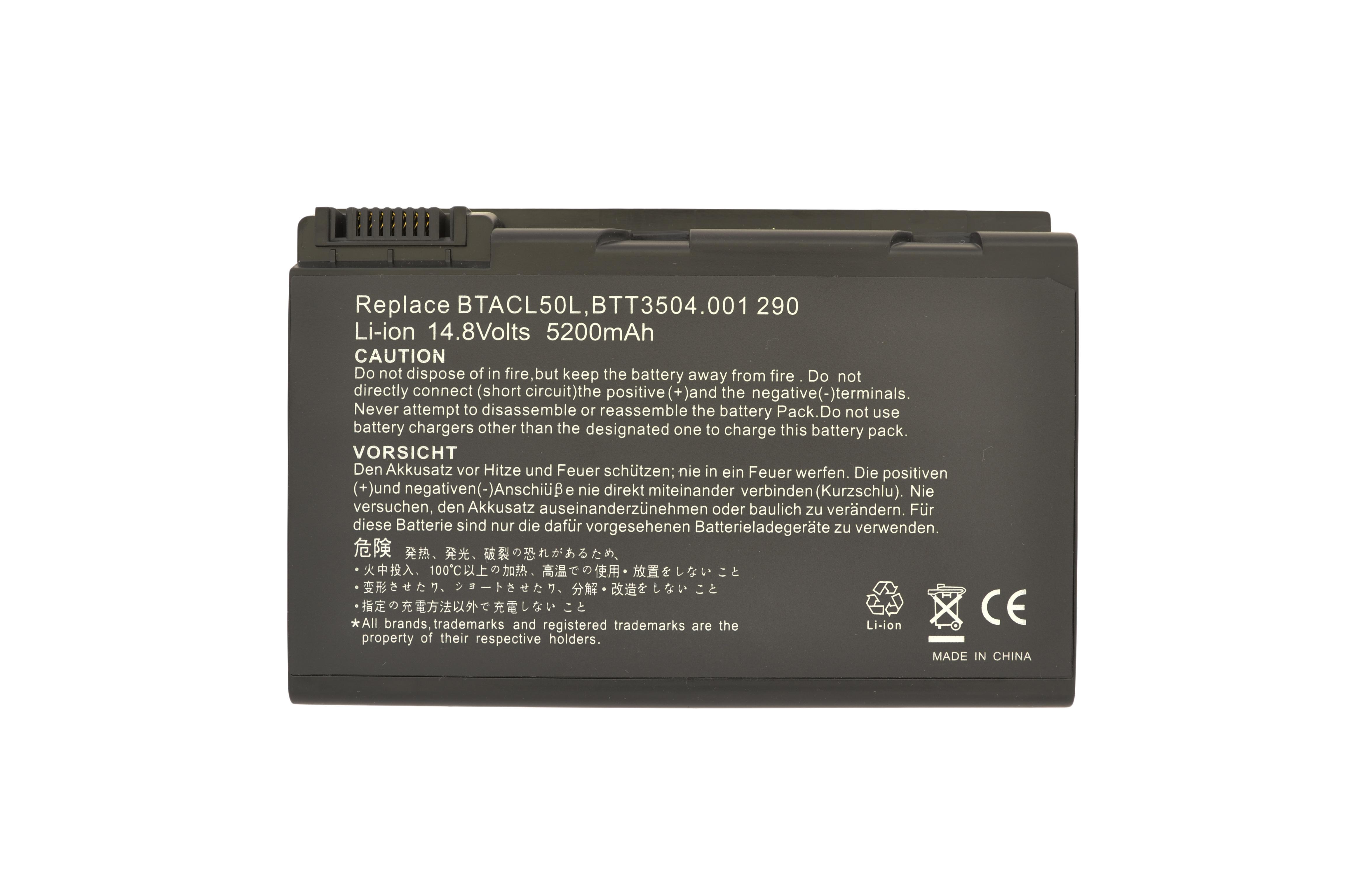 Аккумулятор для ноутбука Acer BATCL50L Travelmate 291 14.8V 5200 mAh (006290)