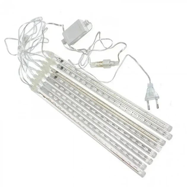 Гірлянда із бурульками 57 Вт 220 В 480 LED 8 шт. 3,3 м Білий (opt-20374)