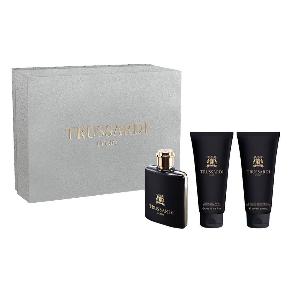 Подарочный набор для мужчин Trussardi Uomo гель-шампунь для душа 200 мл/бальзам после бритья 200 мл и туалетная вода 100 мл (374758)
