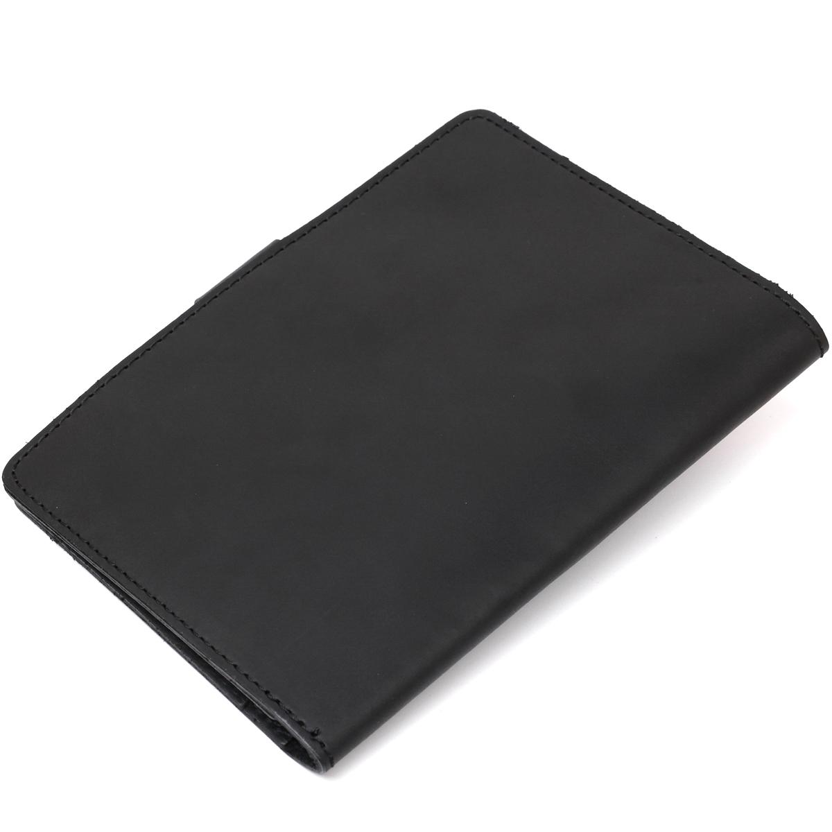 Тревел-кейс из натуральной кожи Shvigel 16516 матовый Черный - фото 2