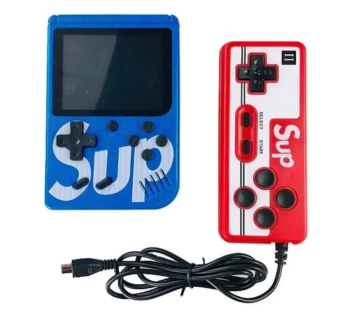 Приставка портативна з джойстиком Sup Retro Dendy 400в1 Game Box 3" на двох Синій (8283) - фото 3 Приставка портативна з джойстиком Sup Retro Dendy 400в1 Game Box 3" на двох Синій (8283) - фото 3