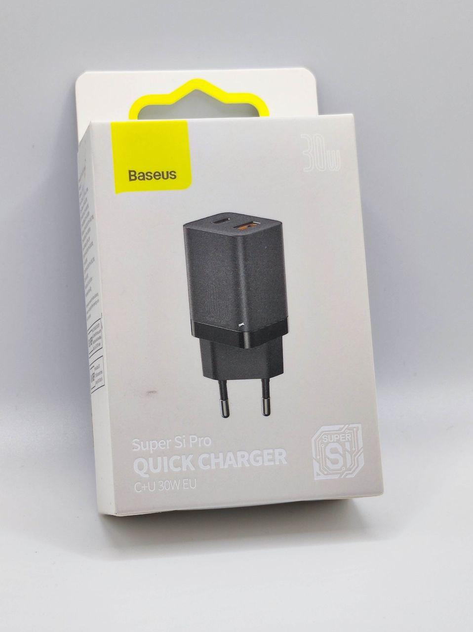 МЗП Baseus Super Si Pro Quick Charger Type-C+USB 30 W - фото 2 МЗП Baseus Super Si Pro Quick Charger Type-C+USB 30 W - фото 2