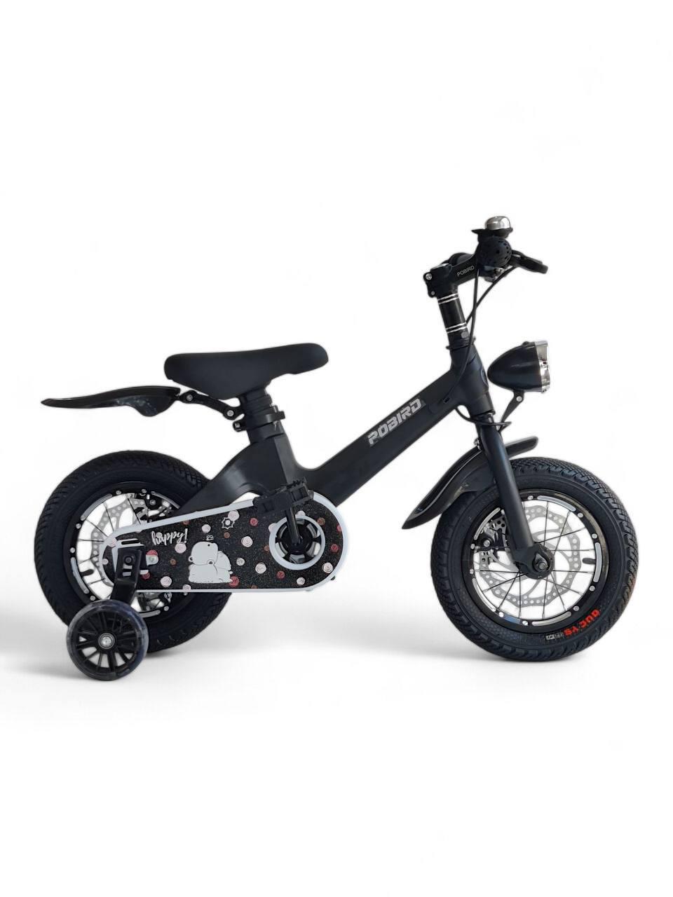 Детский велосипед двухколесный Pobird Magnesium 8890-12 с рамой и дополнительными колесами Черный (8890-12r-s3) - фото 2 Детский велосипед двухколесный Pobird Magnesium 8890-12 с рамой и дополнительными колесами Черный (8890-12r-s3) - фото 2