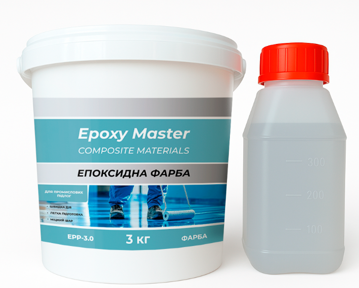 Краска эпоксидная для промышленных полов 3 кг Серый (EPP-3.0Gray)