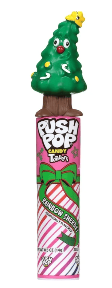 Леденец на палочке Push Pop Topper Lollipop Christmas Tree 14 г (2845572167)